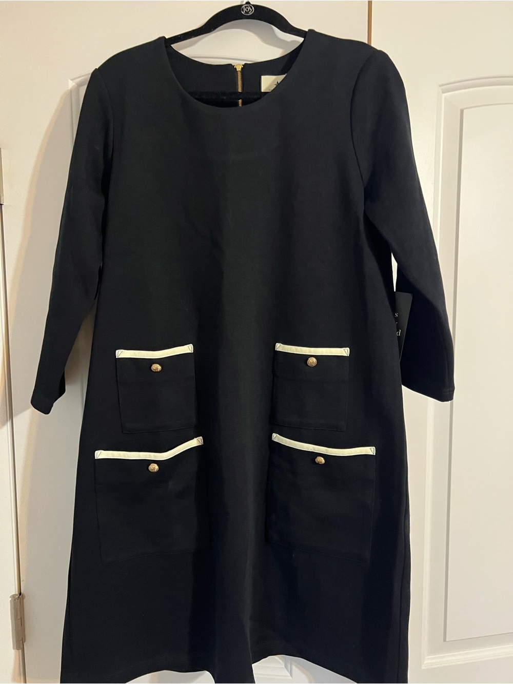 NWT Tuckernuck Black Shift Dress with Contrast Trim